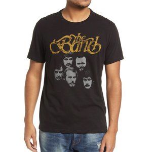 John Varvatos Men's The Band Group Retro Classic Rock Graphic Crew T-Shirt Black